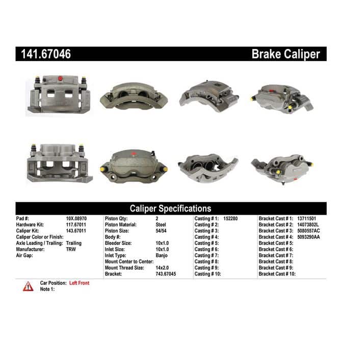 CENTRIC PARTS-CENTRIC SEMI LOADED CALIPER-141.67046