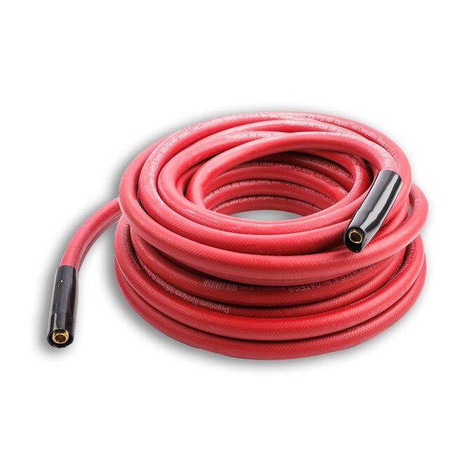 ST338HDV SHOP AIR HOSE 3/8"X 50' RUBBER 1/4" NPT ENDS BY HD VALUE 