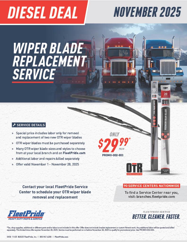 Wiper Blade Replacement Service Special